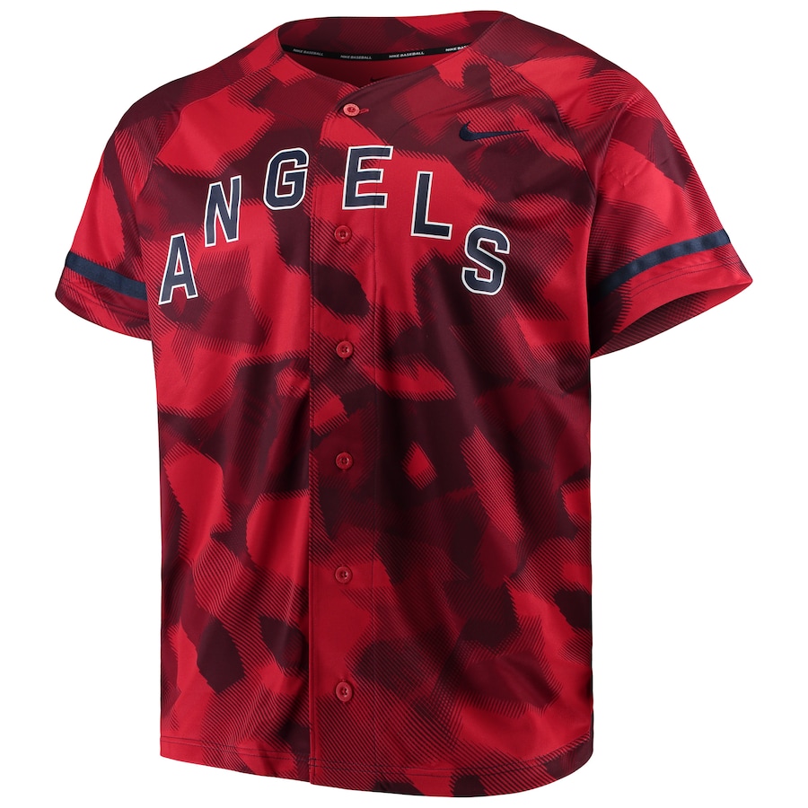 Alternative view of Los Angeles Angels Camo Jersey - Red