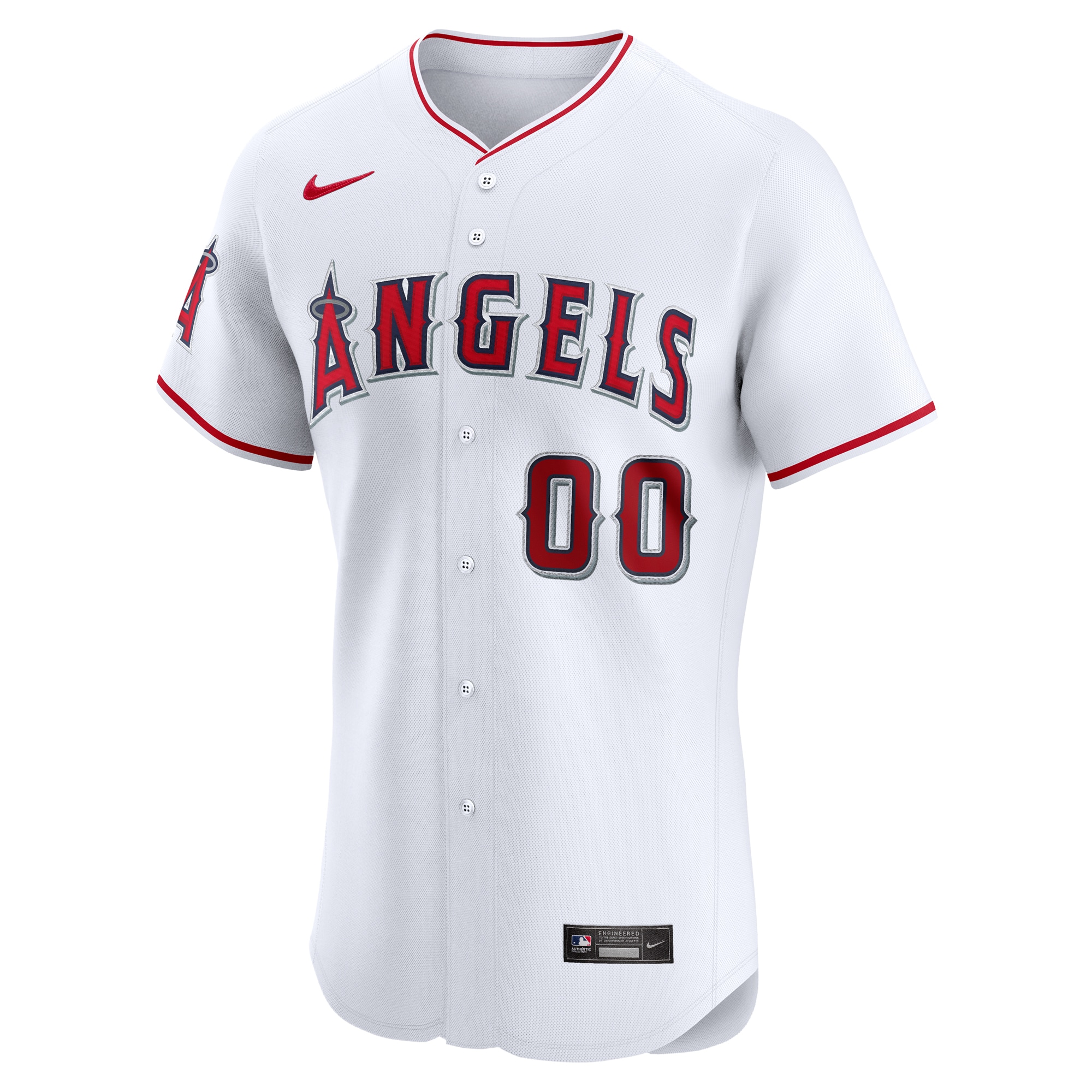 Alternative view of Los Angeles Angels Home Elite Custom Baseball Jersey - White