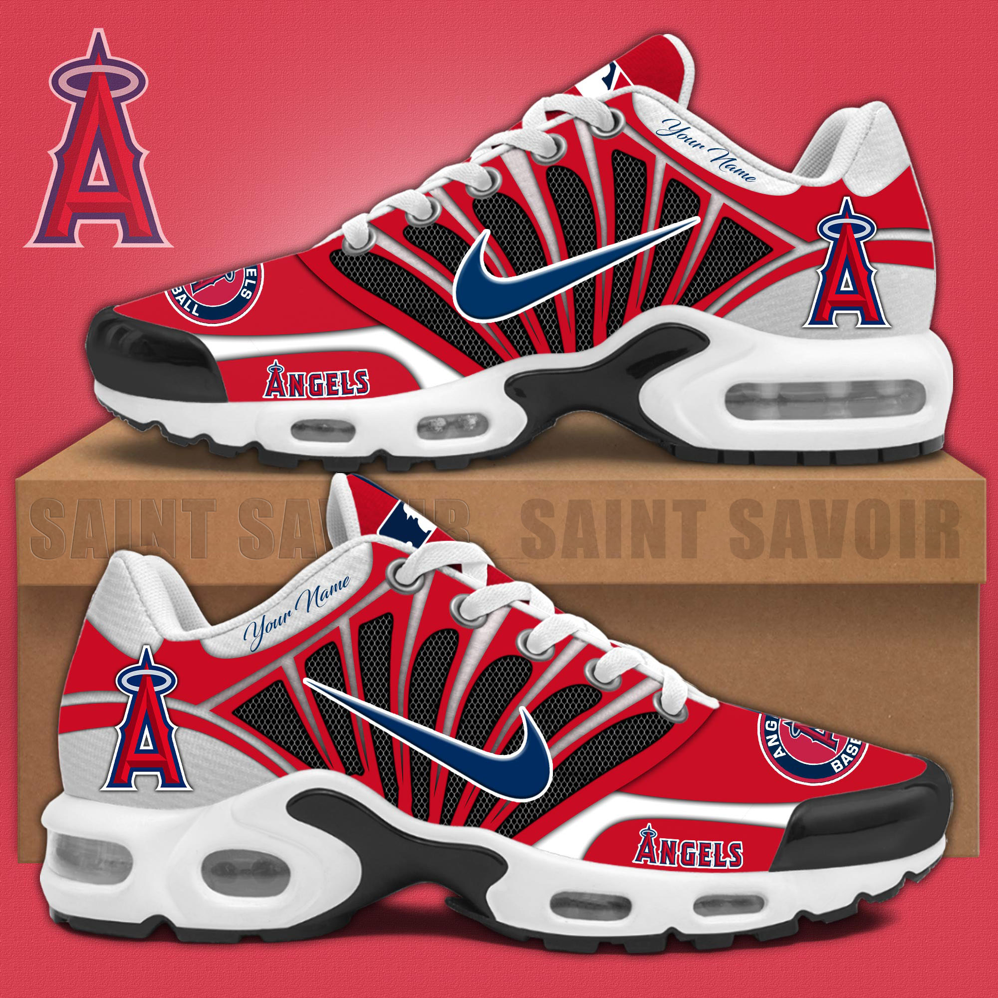Los Angeles Angels Mlb Air Max Plus Shoes Custom Baseball Jersey