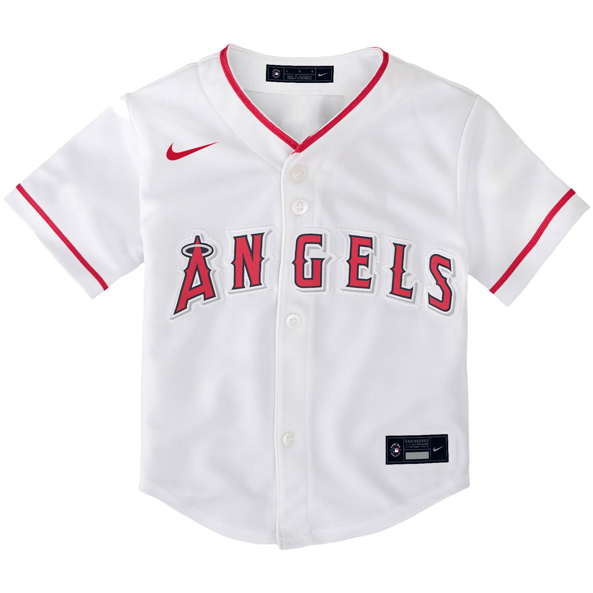 Alternative view of Los Angeles Angels Toddler Home Replica Team Baseball Jersey - White