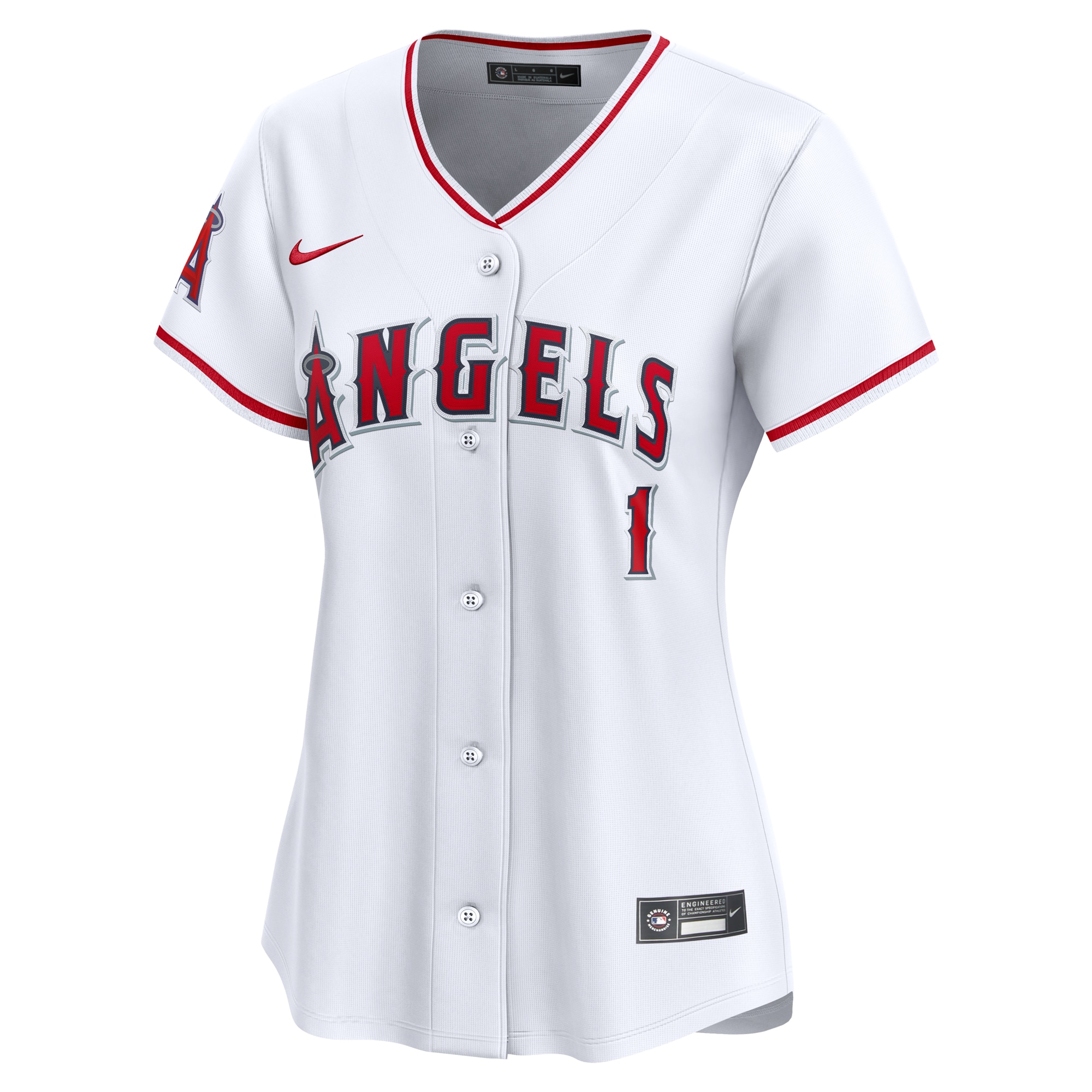 Alternative view of Los Angeles Angels Women's #1 Mom Home Limited Baseball Jersey - White
