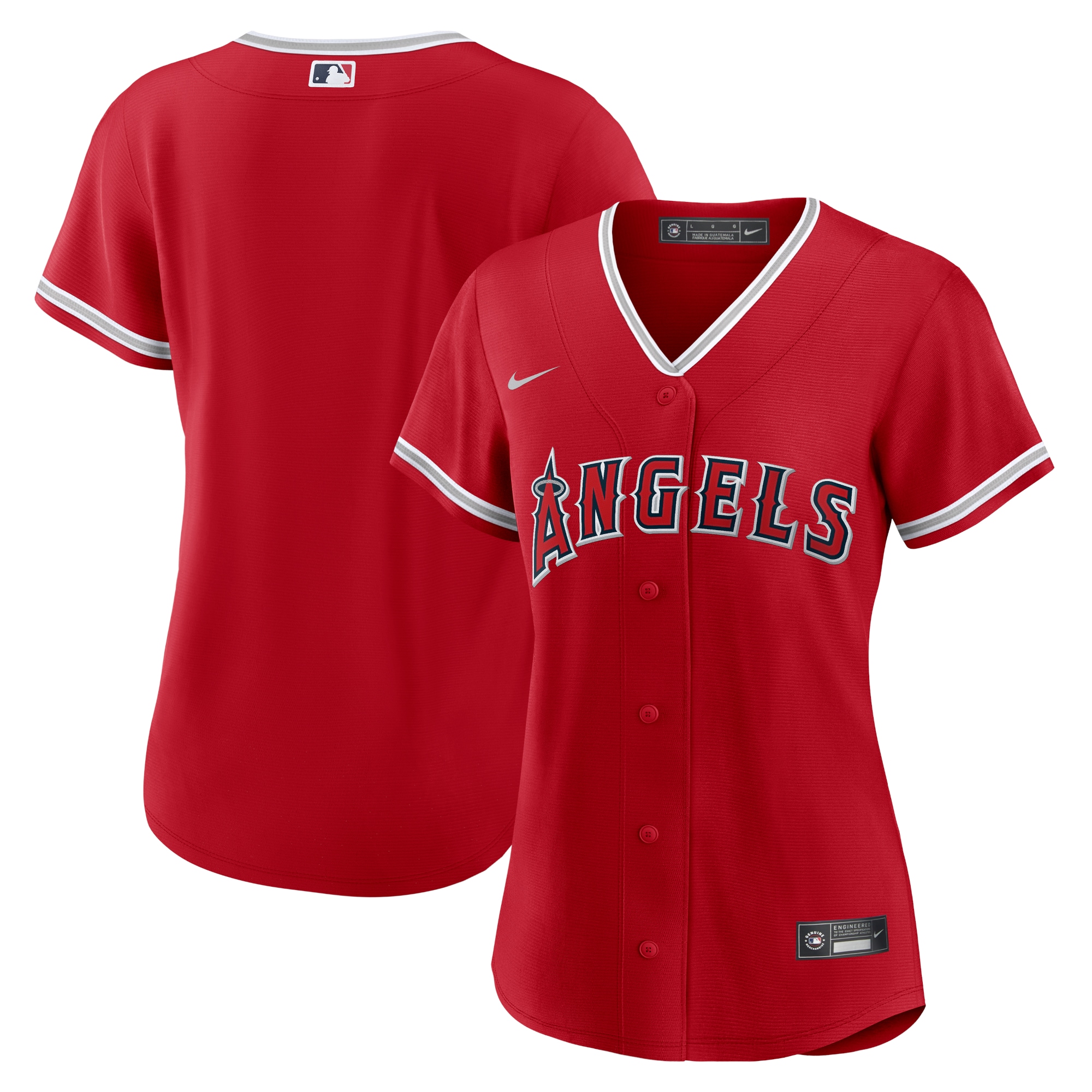 Alternative view of Los Angeles Angels Women’s Alternate Replica Team Baseball Jersey – Red