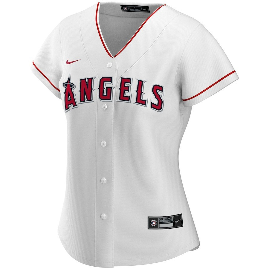 Alternative view of Los Angeles Angels Women's Home Custom Baseball Jersey - White 