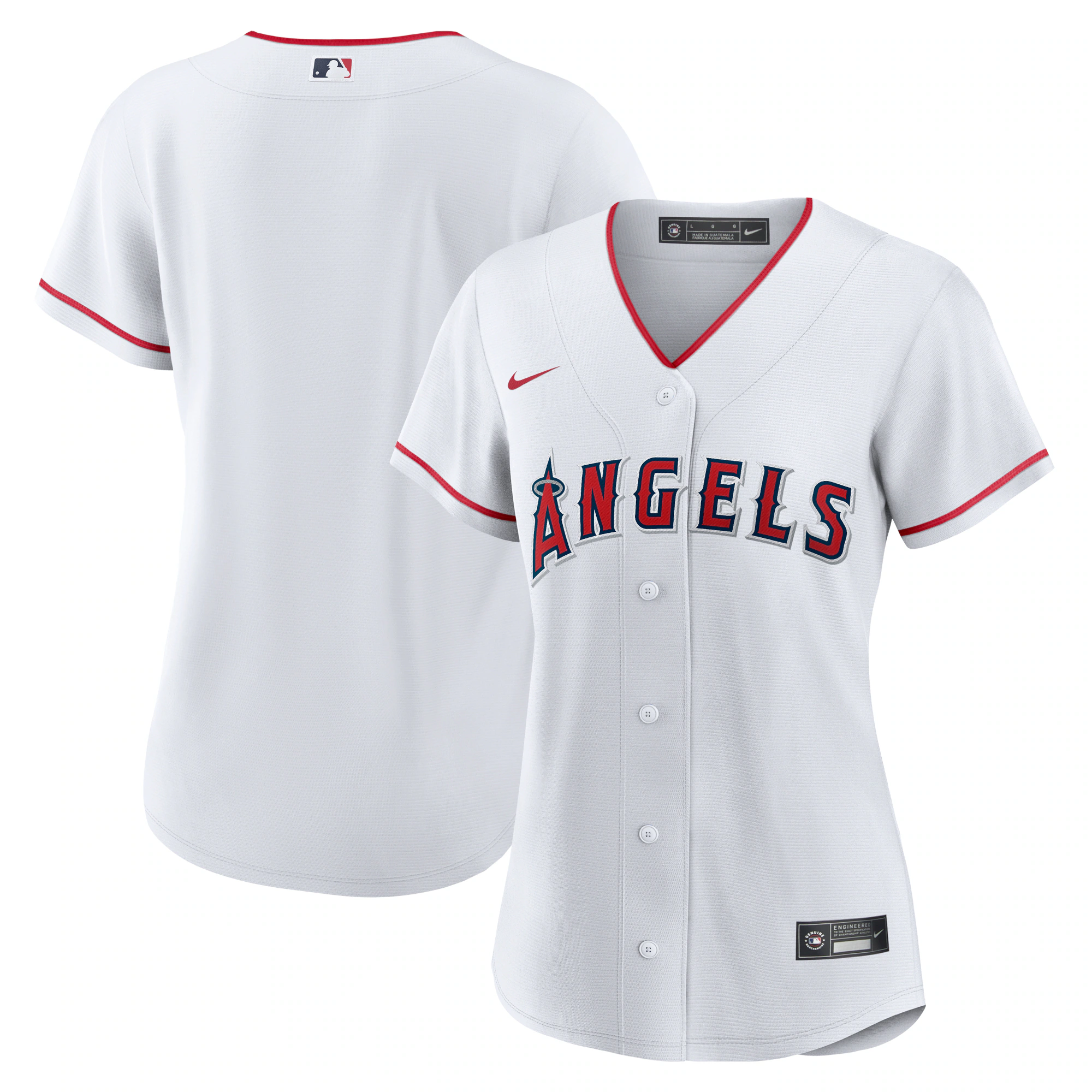 Los Angeles Angels Women’s Home Replica Team Baseball Jersey – White