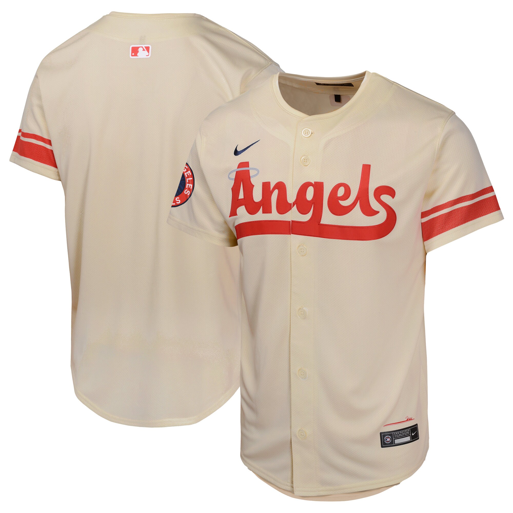 Los Angeles Angels Youth City Connect Limited Baseball Jersey - Cream