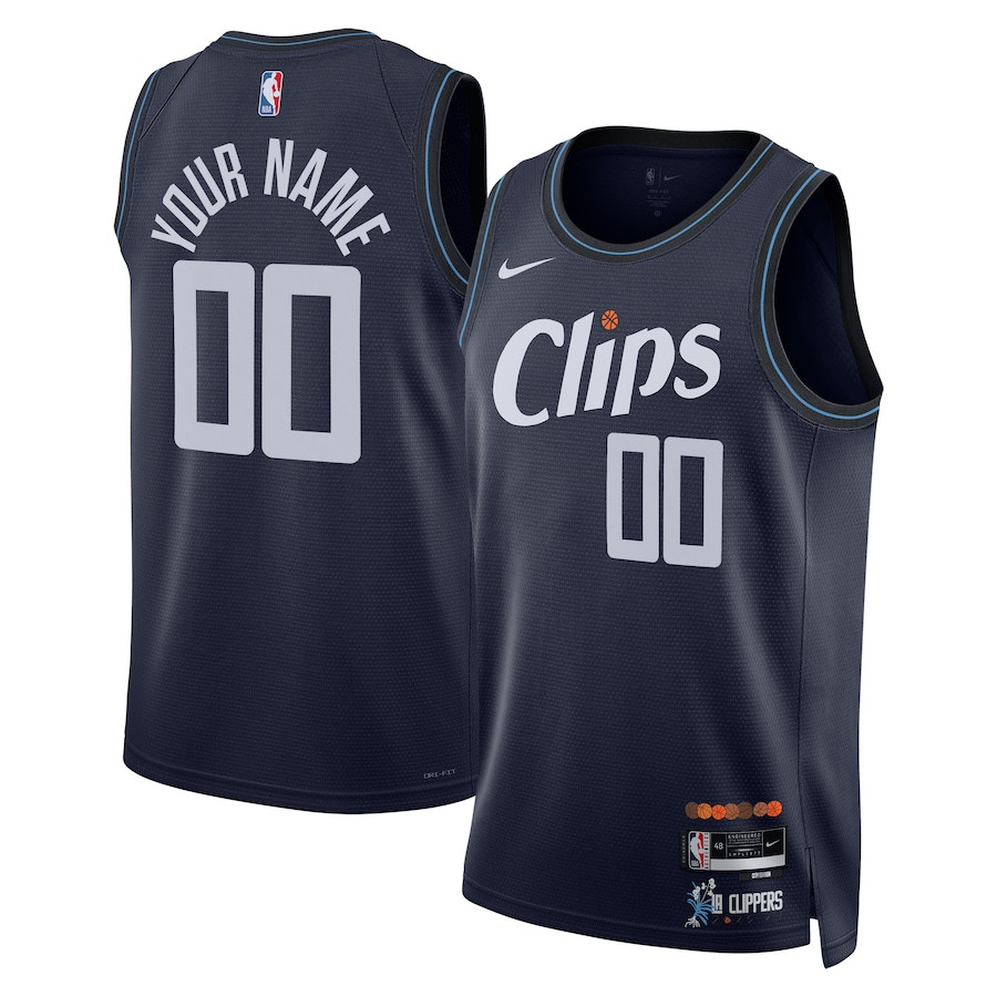 Los Angeles Clippers 2023/24 City Swingman Custom Men Basketball Jersey - Navy - JS633 