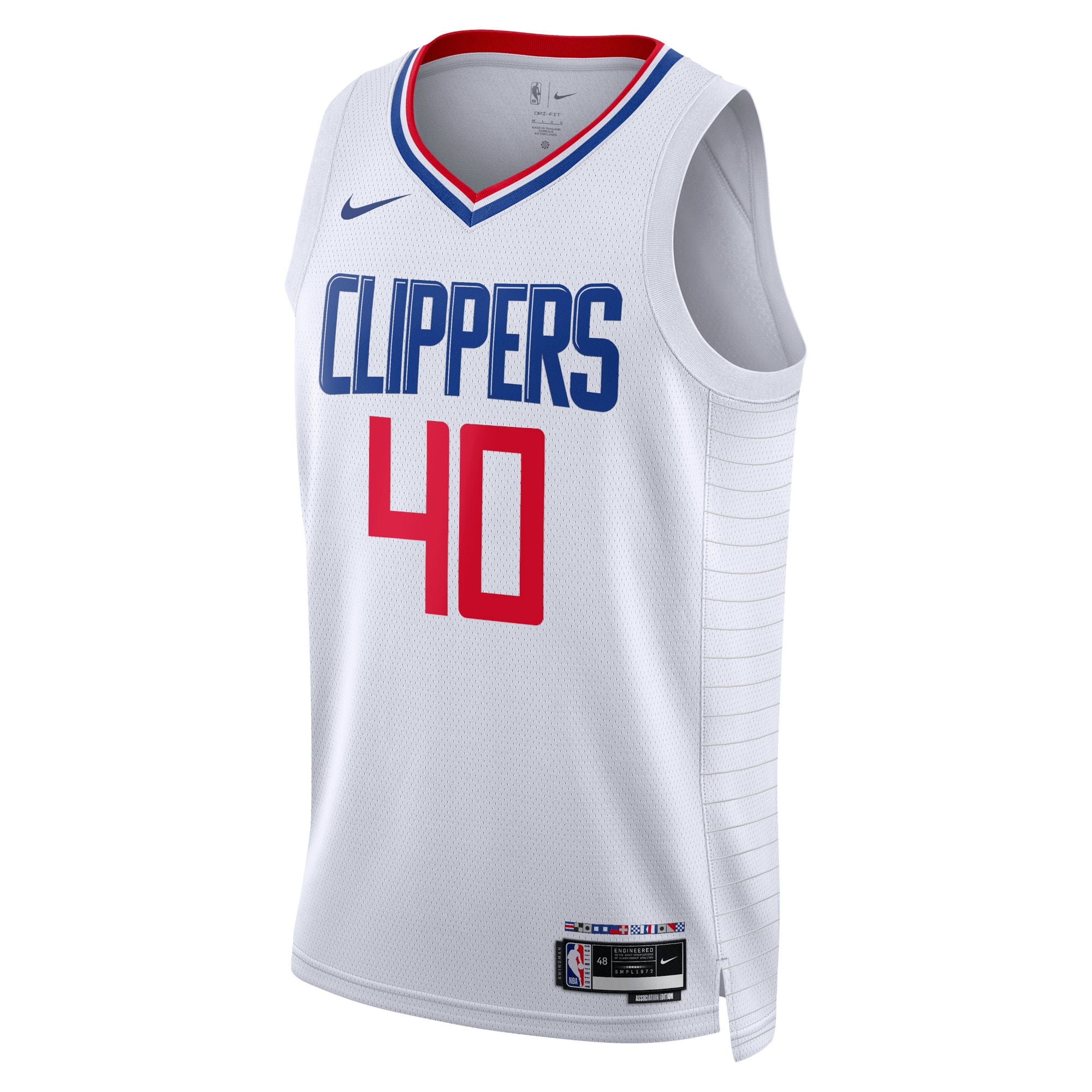 Los Angeles Clippers Association Edition Swingman Basketball Jersey - White - Ivica Zubac - Unisex - JS808 