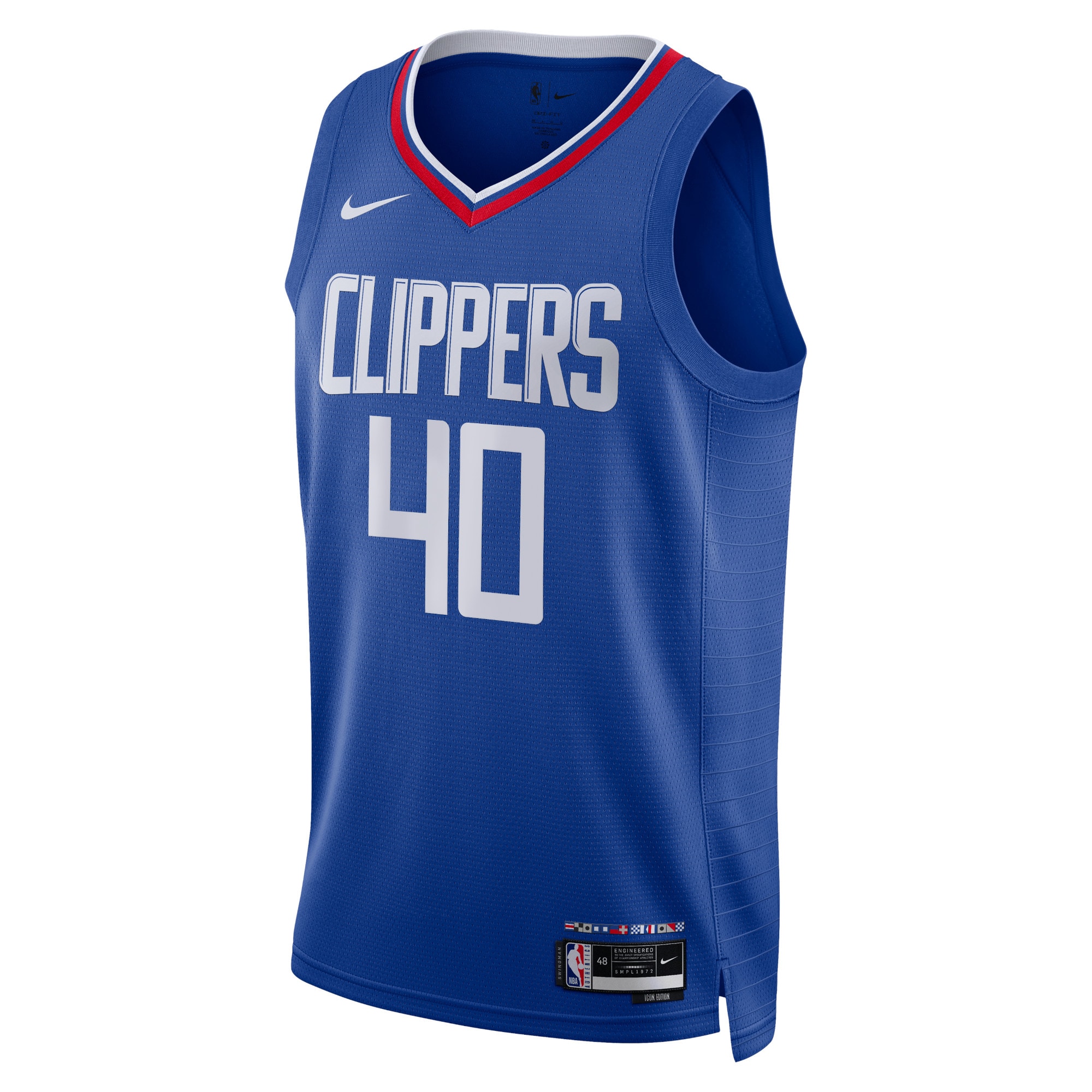 Los Angeles Clippers Icon Edition Swingman Basketball Jersey - Blue - Ivica Zubac - Unisex - JS852 
