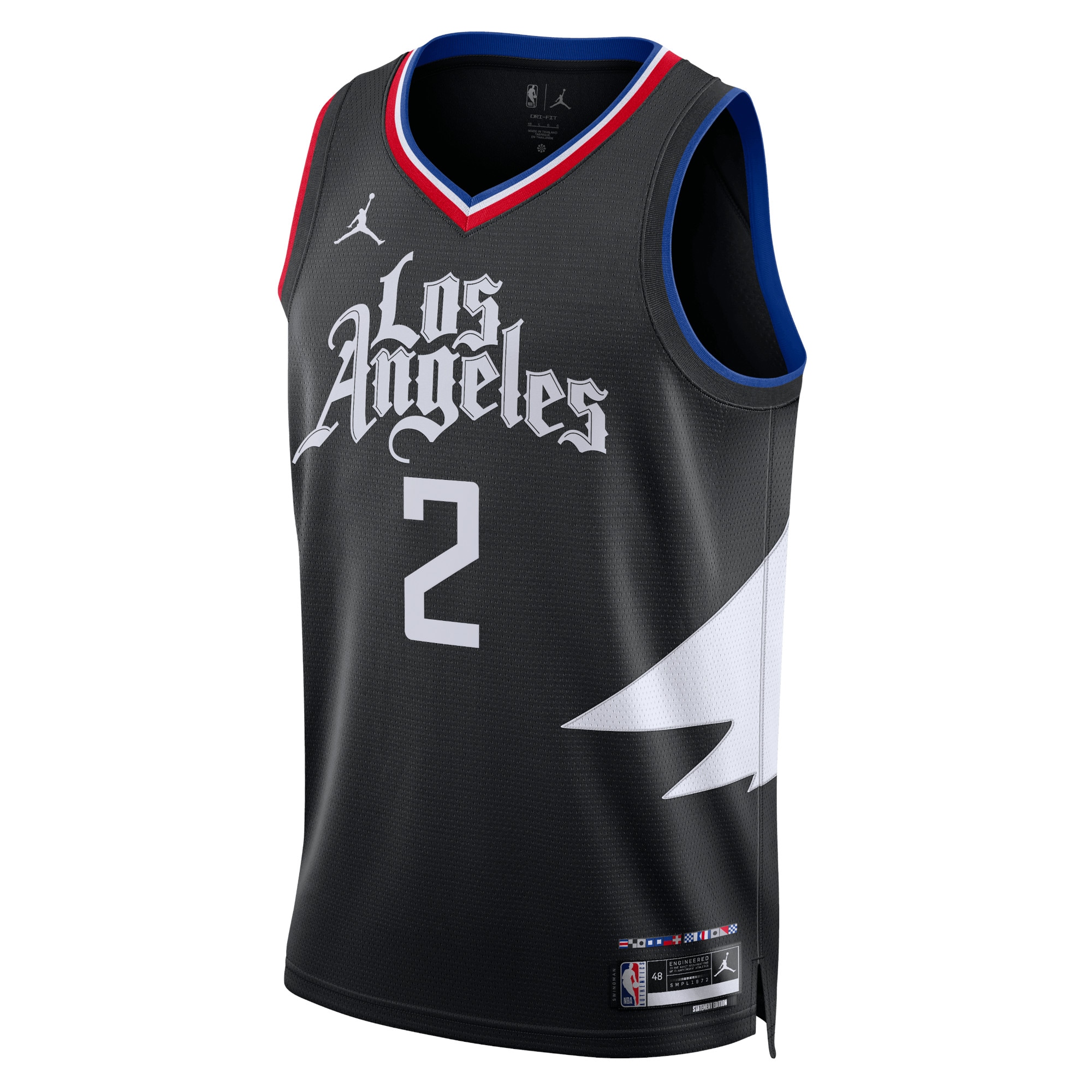 Los Angeles Clippers Jordan Statement Edition Swingman Basketball Jersey - Black - Kawhi Leonard - Unisex - JS224 