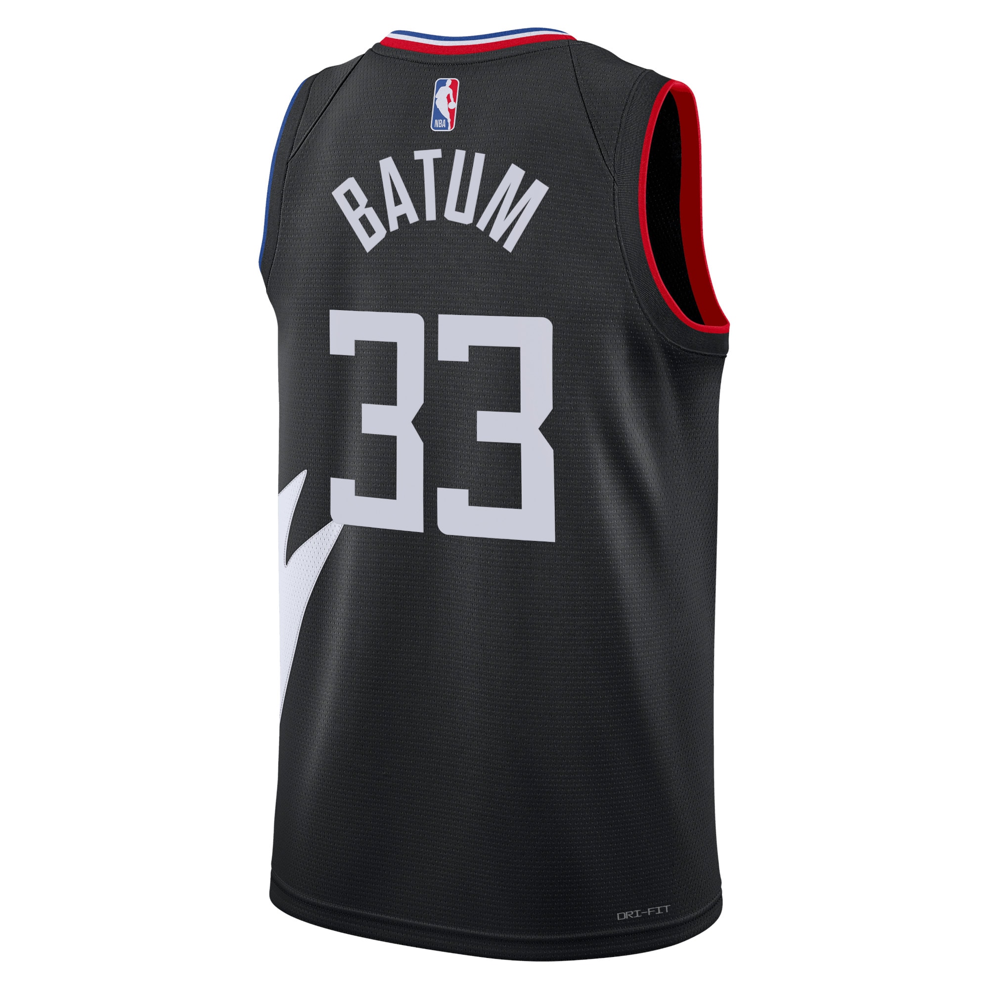 Alternative view of Los Angeles Clippers Jordan Statement Edition Swingman Basketball Jersey - Black - Nicolas Batum - Unisex - JS291 