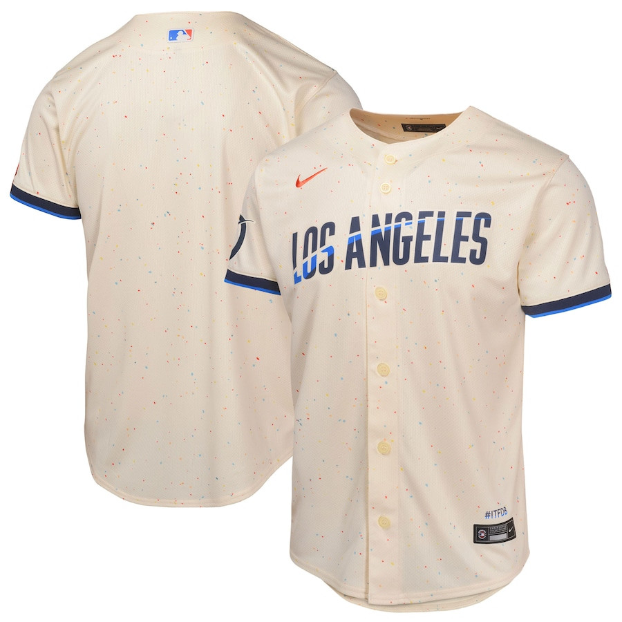 Los Angeles Dodgers 2024 City Connect Limited Youth Baseball Jersey - Cream 