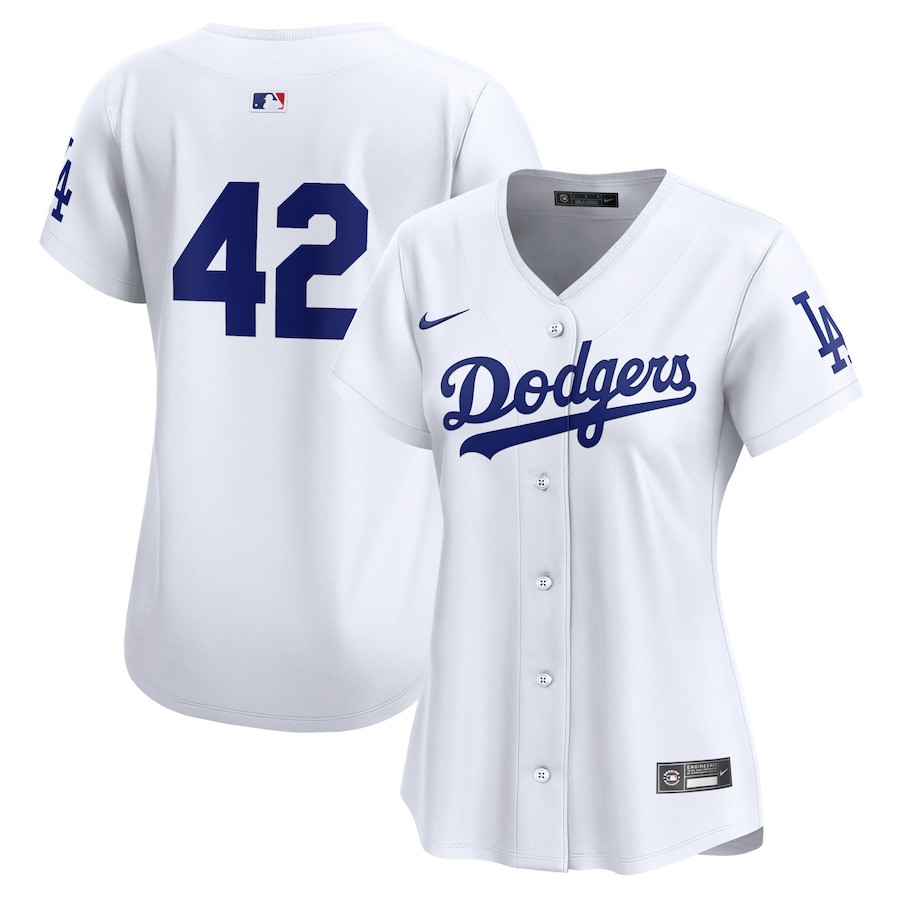 Los Angeles Dodgers 2024 Jackie Robinson Day Home Limited Women Baseball Jersey - White 