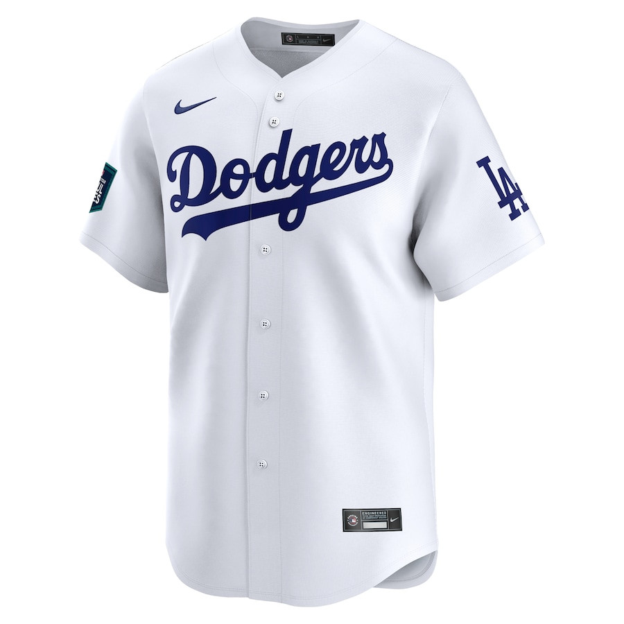 Alternative view of Los Angeles Dodgers 2024 MLB World Tour Seoul Series Home Player Men Baseball Jersey - White 
