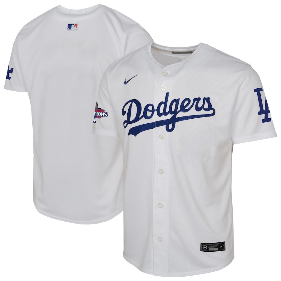 Los Angeles Dodgers 2024 World Series Champions Home Limited YOUTH Baseball Jersey - White 
