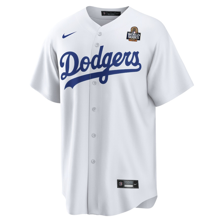 Alternative view of Los Angeles Dodgers 2024 World Series Home Custom Men Baseball Jersey - White 