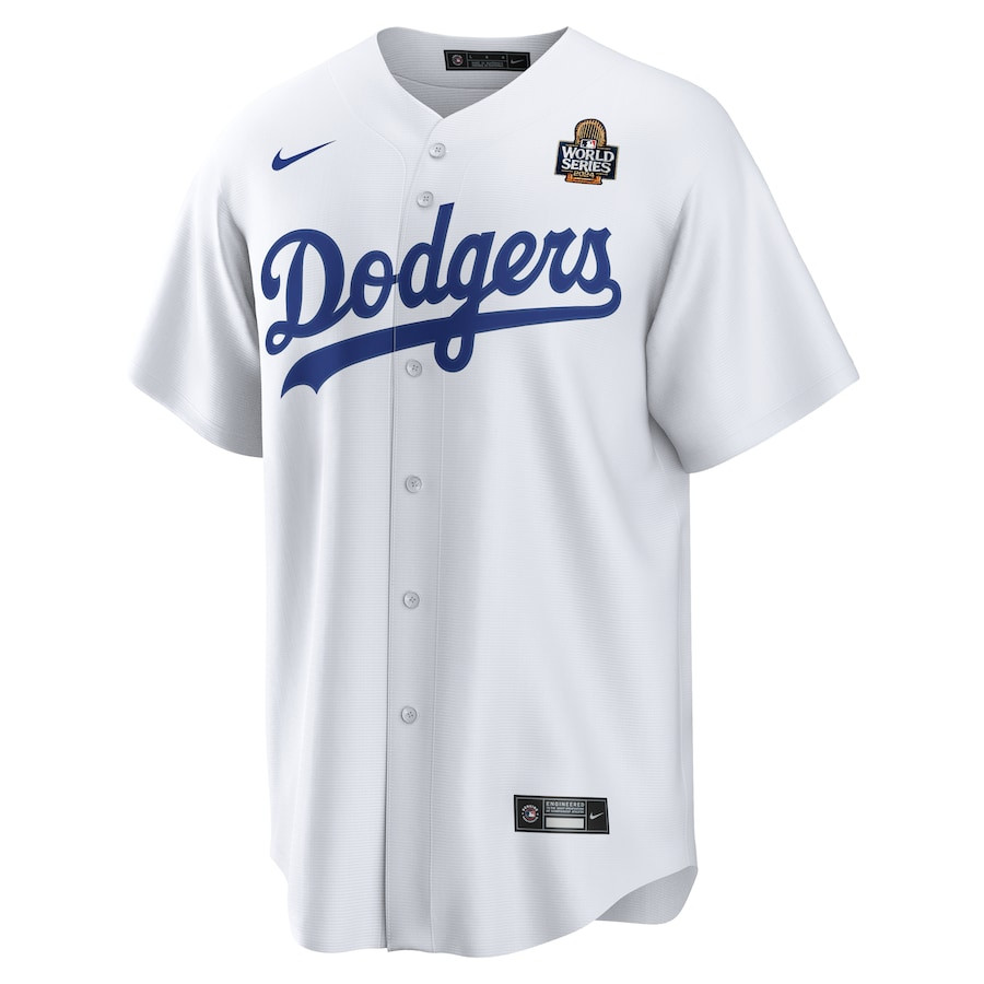 Alternative view of Los Angeles Dodgers 2024 World Series Home Men Baseball Jersey - White 