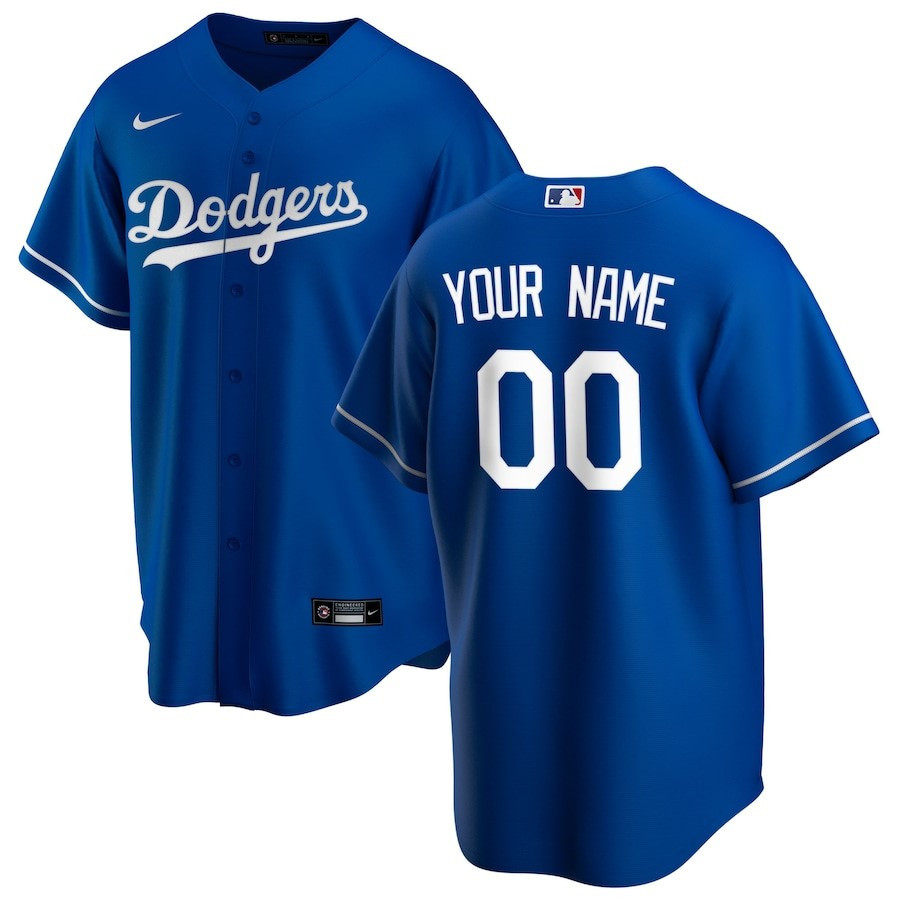 Los Angeles Dodgers Alternate Custom Men Baseball Jersey - Royal 