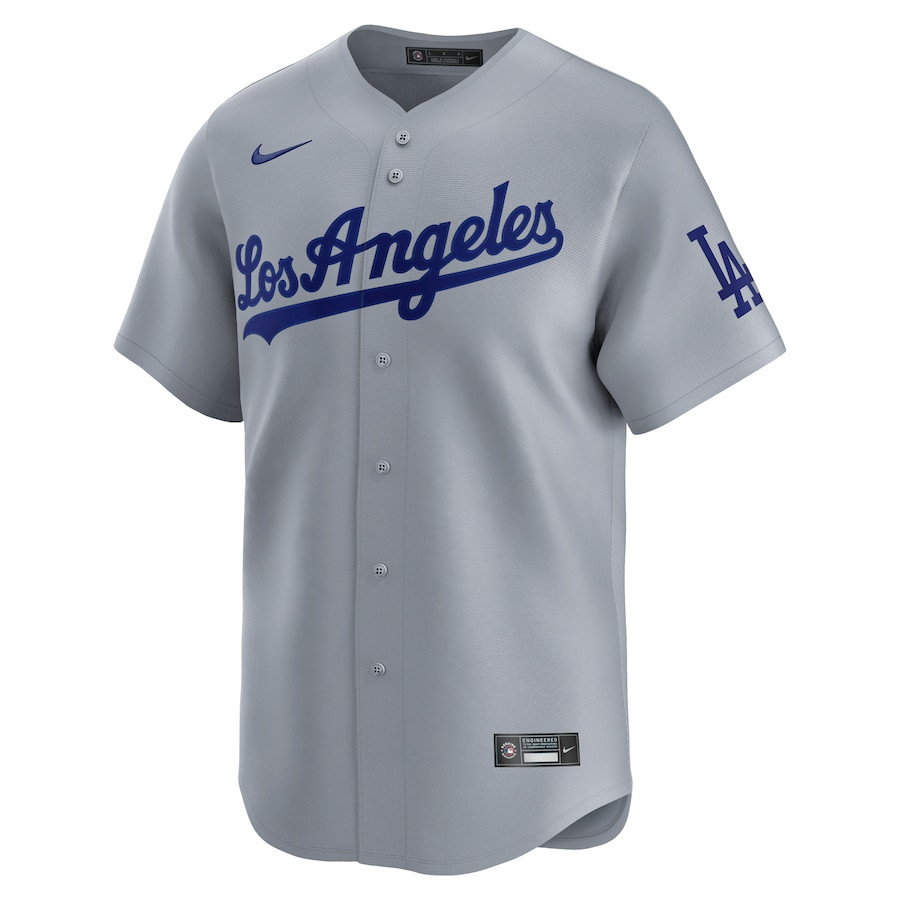 Alternative view of Los Angeles Dodgers Away Limited Men Baseball Jersey - Gray 