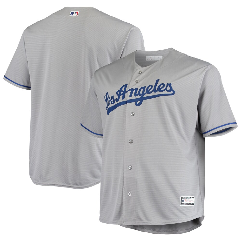 Los Angeles Dodgers Big & Tall Team Baseball Jersey - Gray