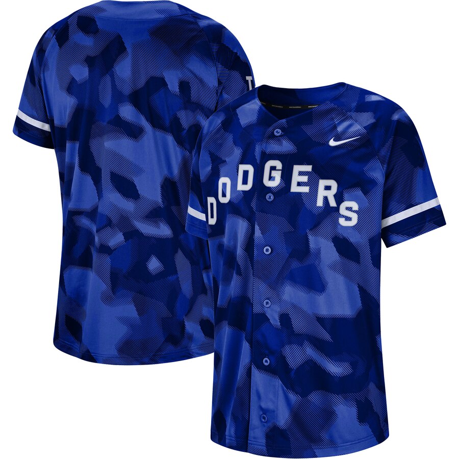 Los Angeles Dodgers Camo Baseball Jersey – Royal