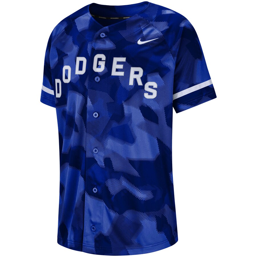Alternative view of Los Angeles Dodgers Camo Baseball Jersey – Royal