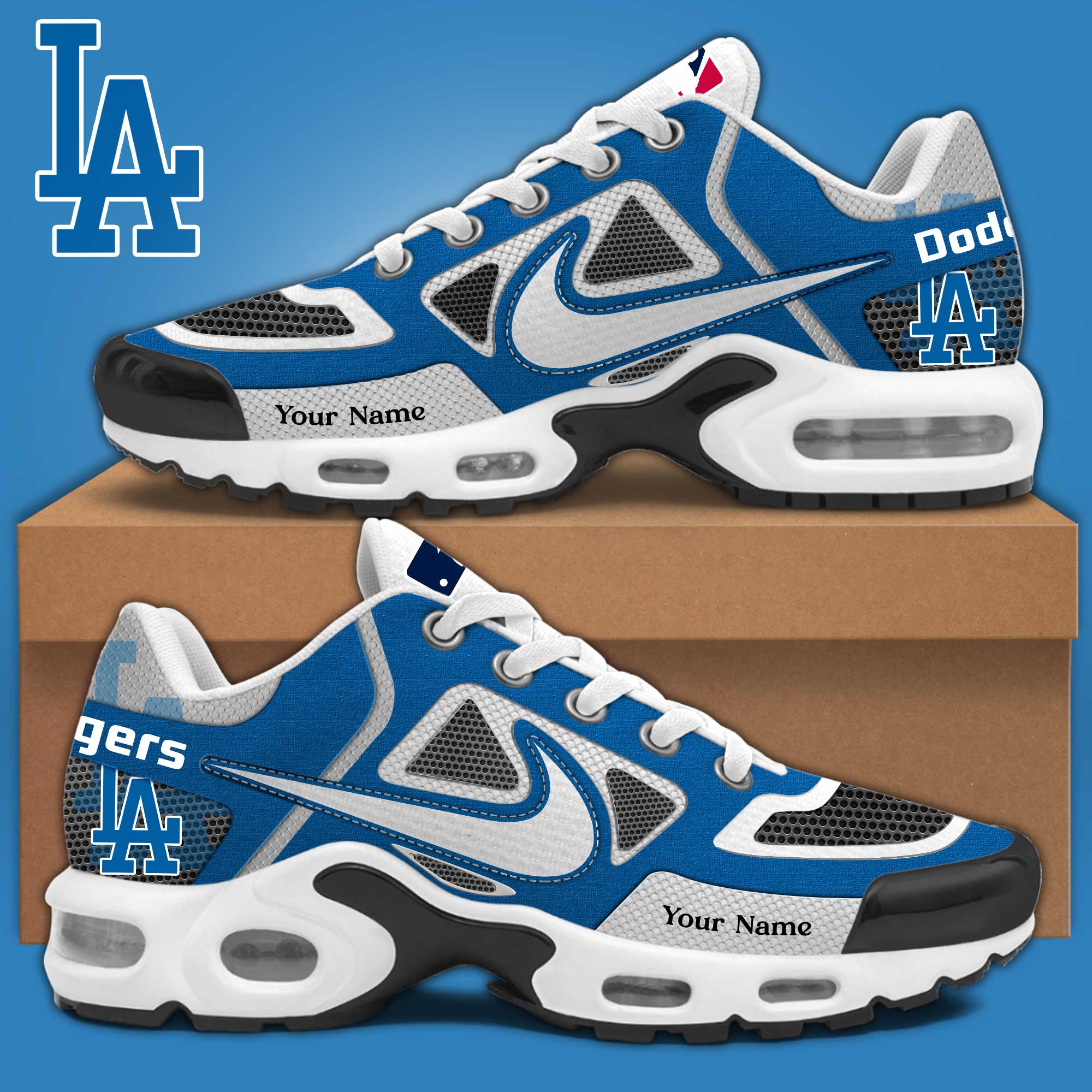 Los Angeles Dodgers Mlb Air Max Plus Shoes Custom Name Custom Baseball Jersey
