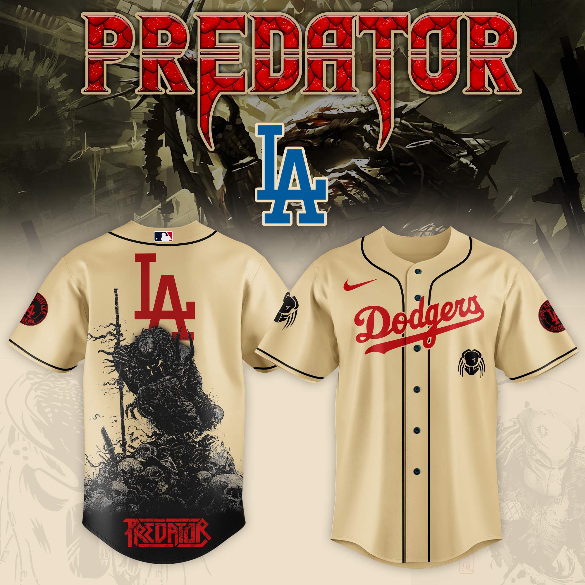 Los Angeles Dodgers Mlb X Predator Custom Baseball Jersey