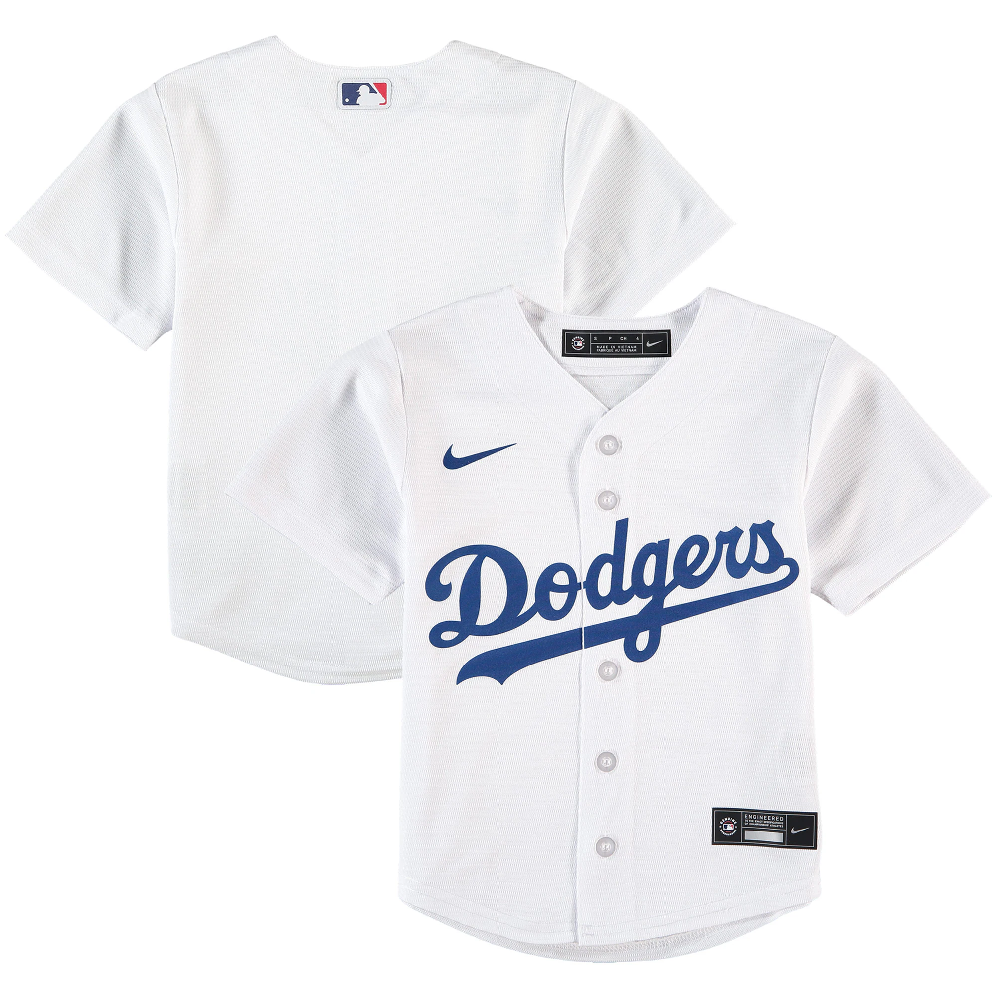 Los Angeles Dodgers Preschool Home Replica Team Baseball Jersey - White