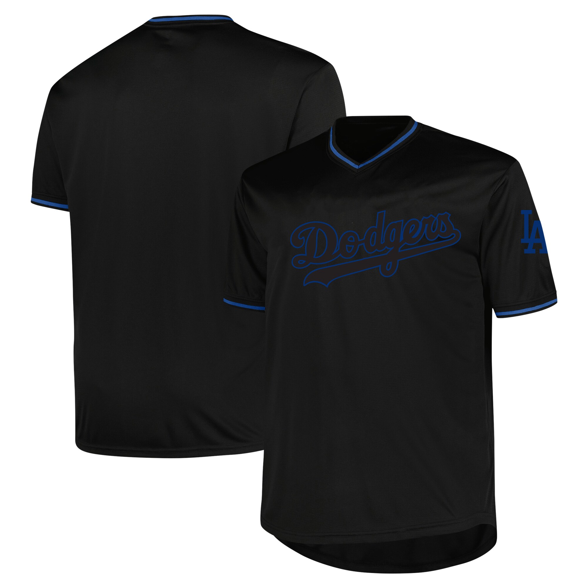 Los Angeles Dodgers Profile Big & Tall Pop Fashion Baseball Jersey - Black