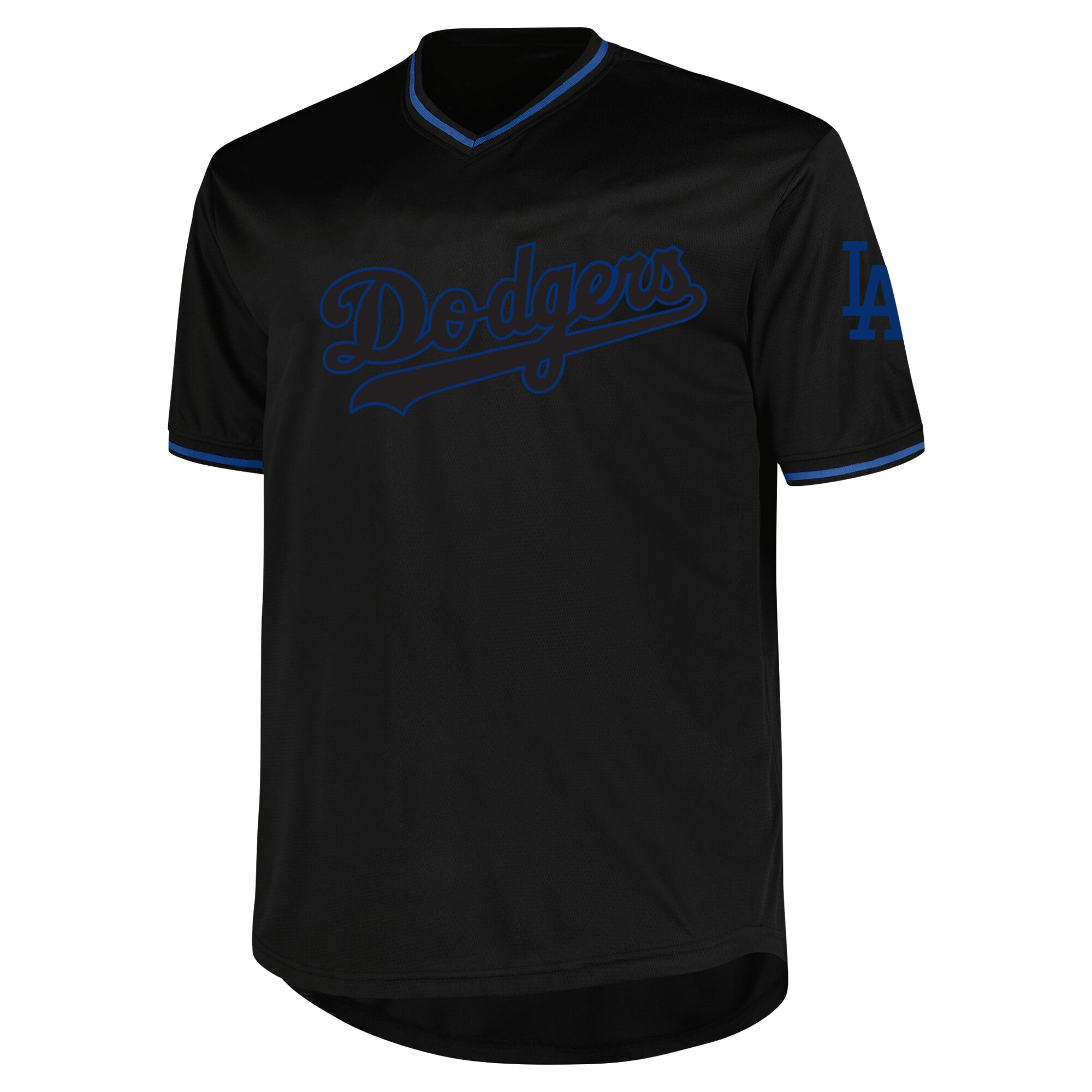 Alternative view of Los Angeles Dodgers Profile Big & Tall Pop Fashion Baseball Jersey - Black