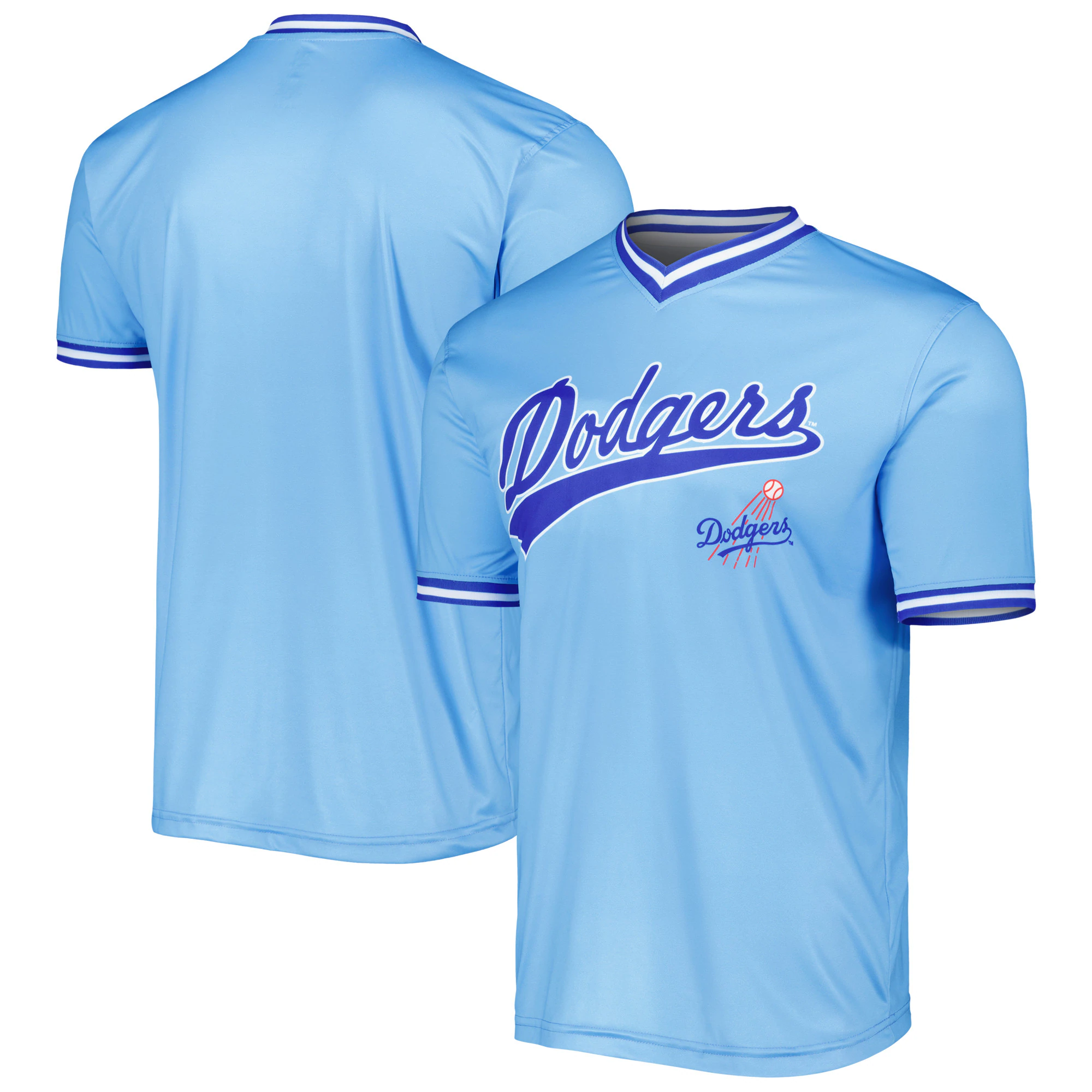 Los Angeles Dodgers Stitches Cooperstown Collection Team Baseball Jersey – Light Blue
