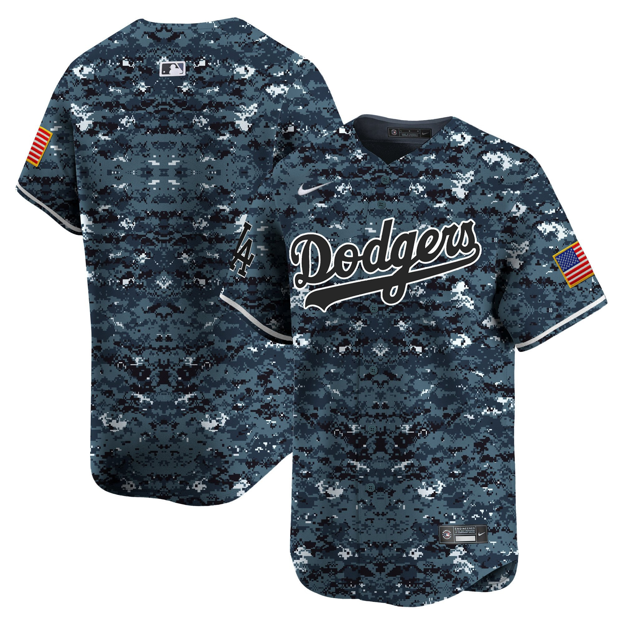 Los Angeles Dodgers USMC Alternate Limited Men Baseball Jersey - Navy 