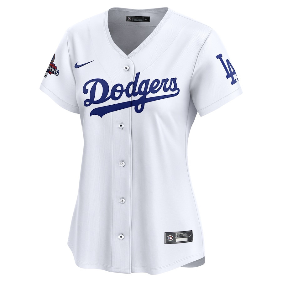 Alternative view of Los Angeles Dodgers Women's 2024 World Series Champions Home Limited Baseball Jersey - White 
