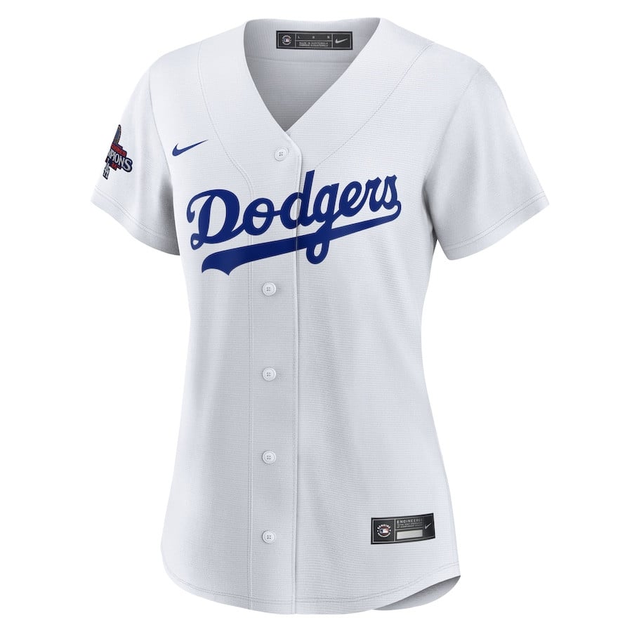 Alternative view of Los Angeles Dodgers Women's 2024 World Series Champions Home Player Baseball Jersey - White 