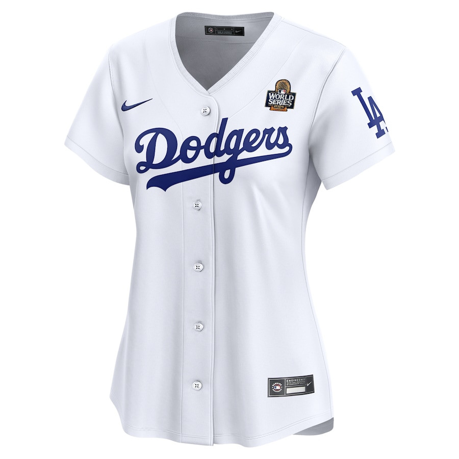 Alternative view of Los Angeles Dodgers Women's 2024 World Series Home Limited Baseball Jersey - White 