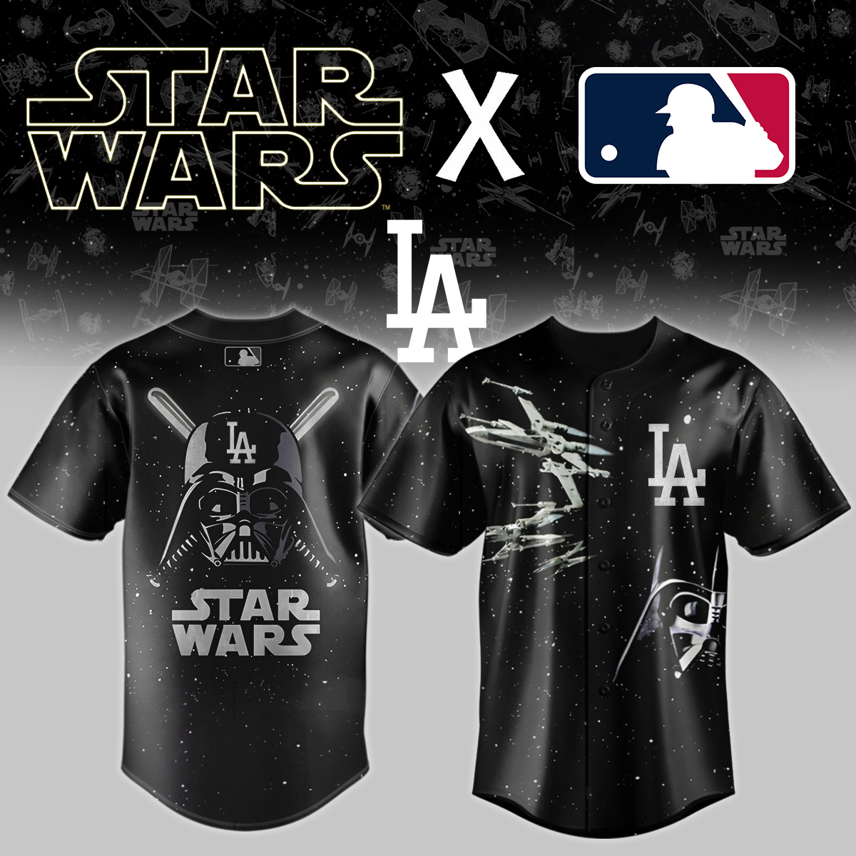 Los Angeles Dodgers X Star Wars Custom Baseball Jersey