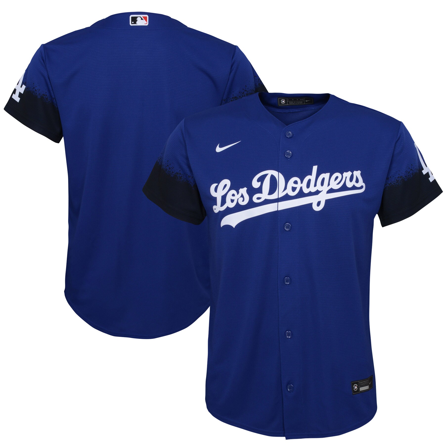Alternative view of Los Angeles Dodgers Youth City Connect Replica Baseball Jersey - Royal
