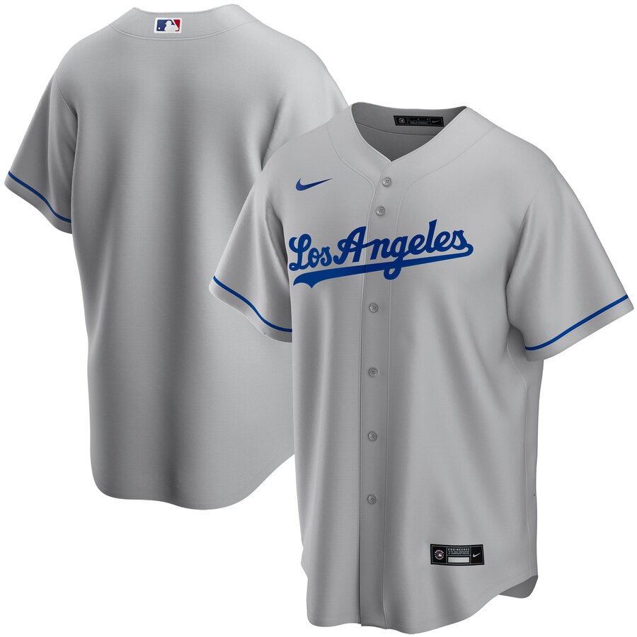 Los Angeles Dodgers Youth Road 2020 Replica Team Baseball Jersey - Gray