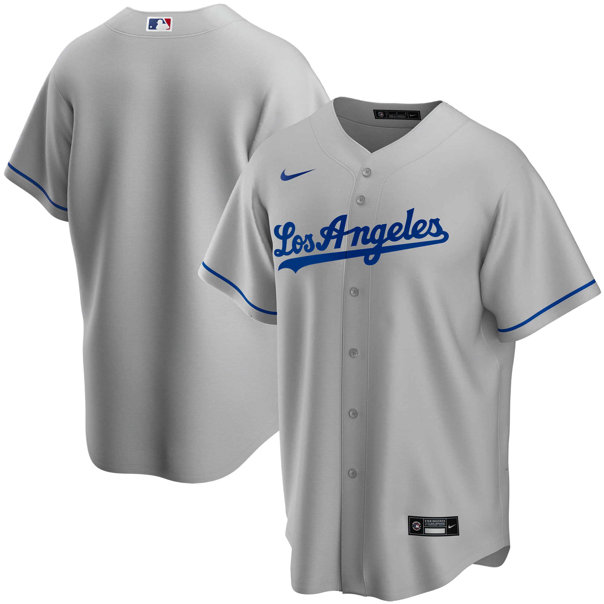 Los Angeles Dodgers Youth Road Replica Team Baseball Jersey - Gray