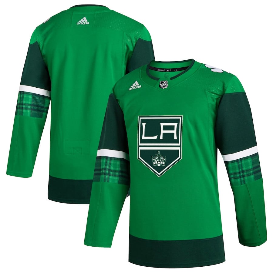 Los Angeles Kings 2023 St. Patrick's Day Primegreen Men Hockey Jersey - Kelly Green - JS702 
