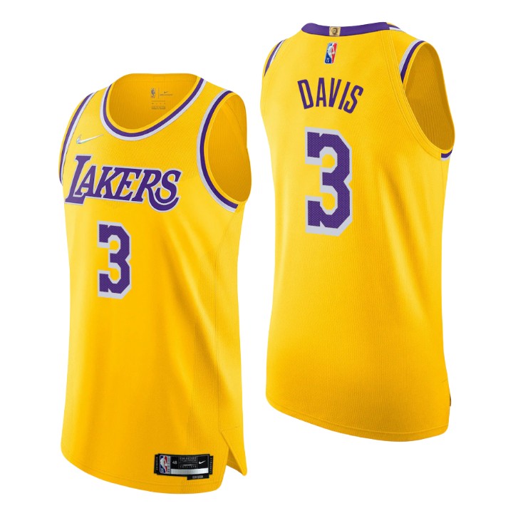 Los Angeles Lakers Anthony Davis 2021-22 75th Anniversary Authentic Basketball Jersey Icon