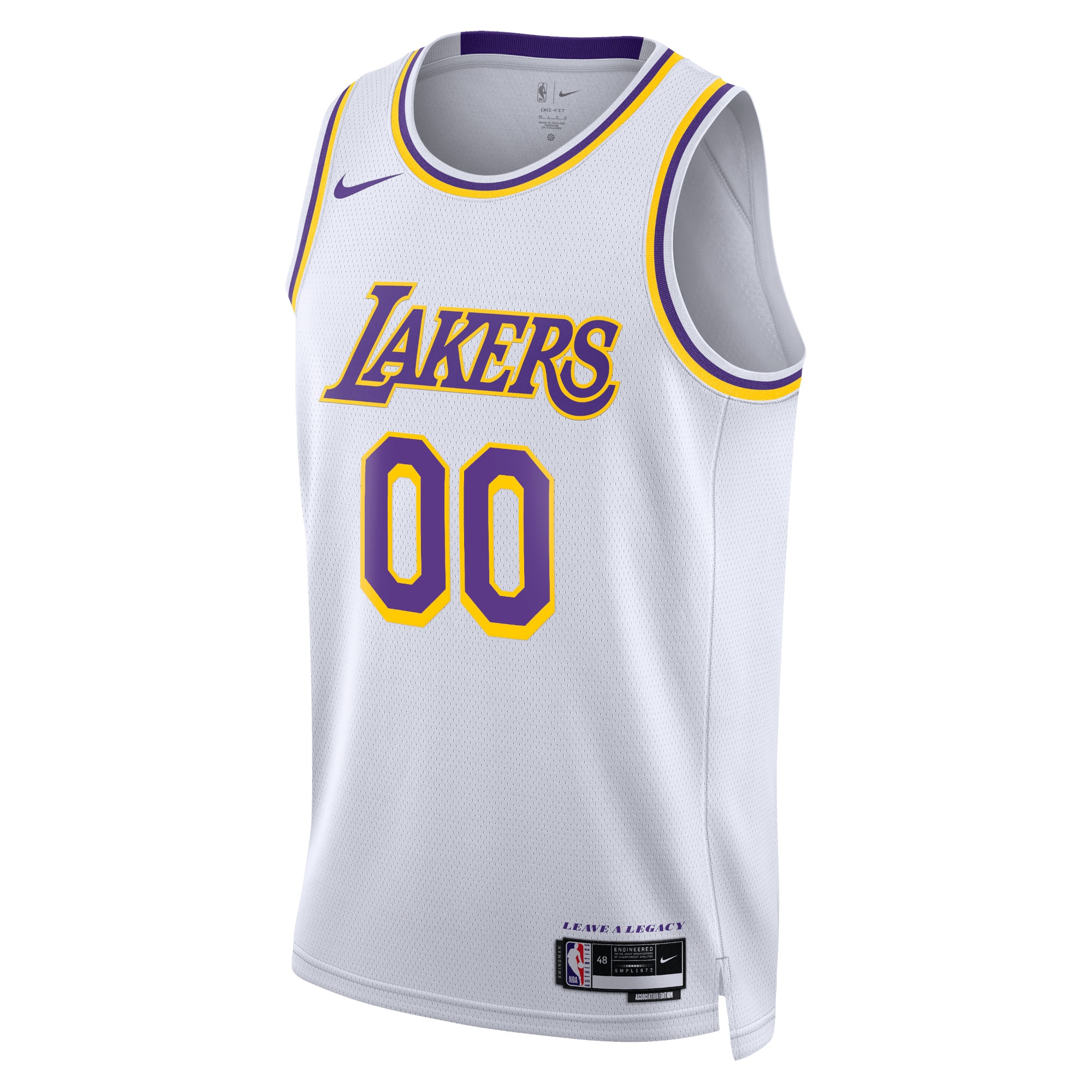 Los Angeles Lakers Association Swingman Basketball Jersey - Custom - Unisex - JS414 