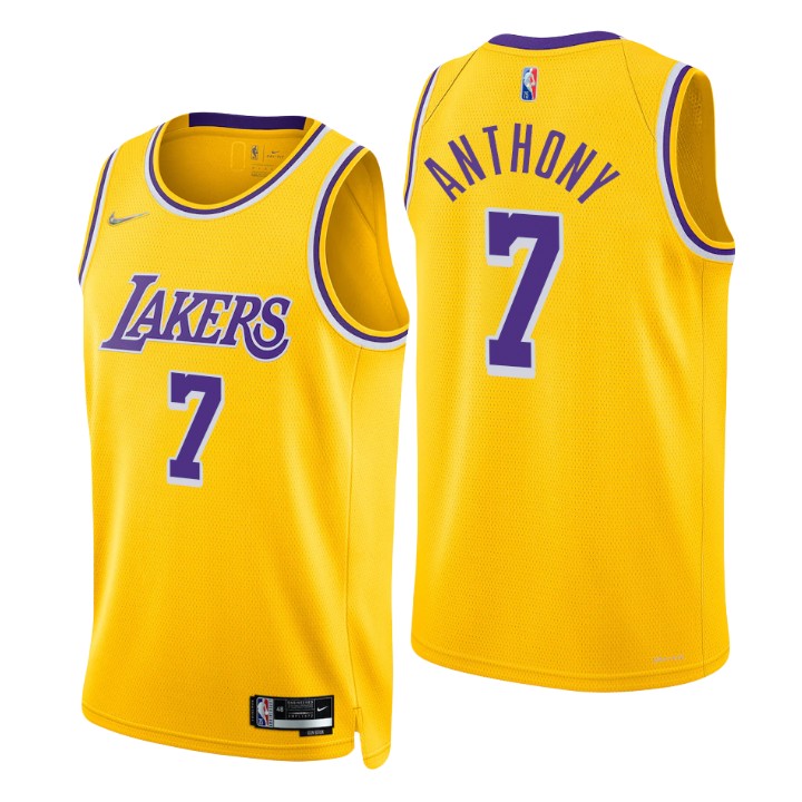 Los Angeles Lakers Carmelo Anthony 75th Anniversary Diamond Basketball Jersey Icon