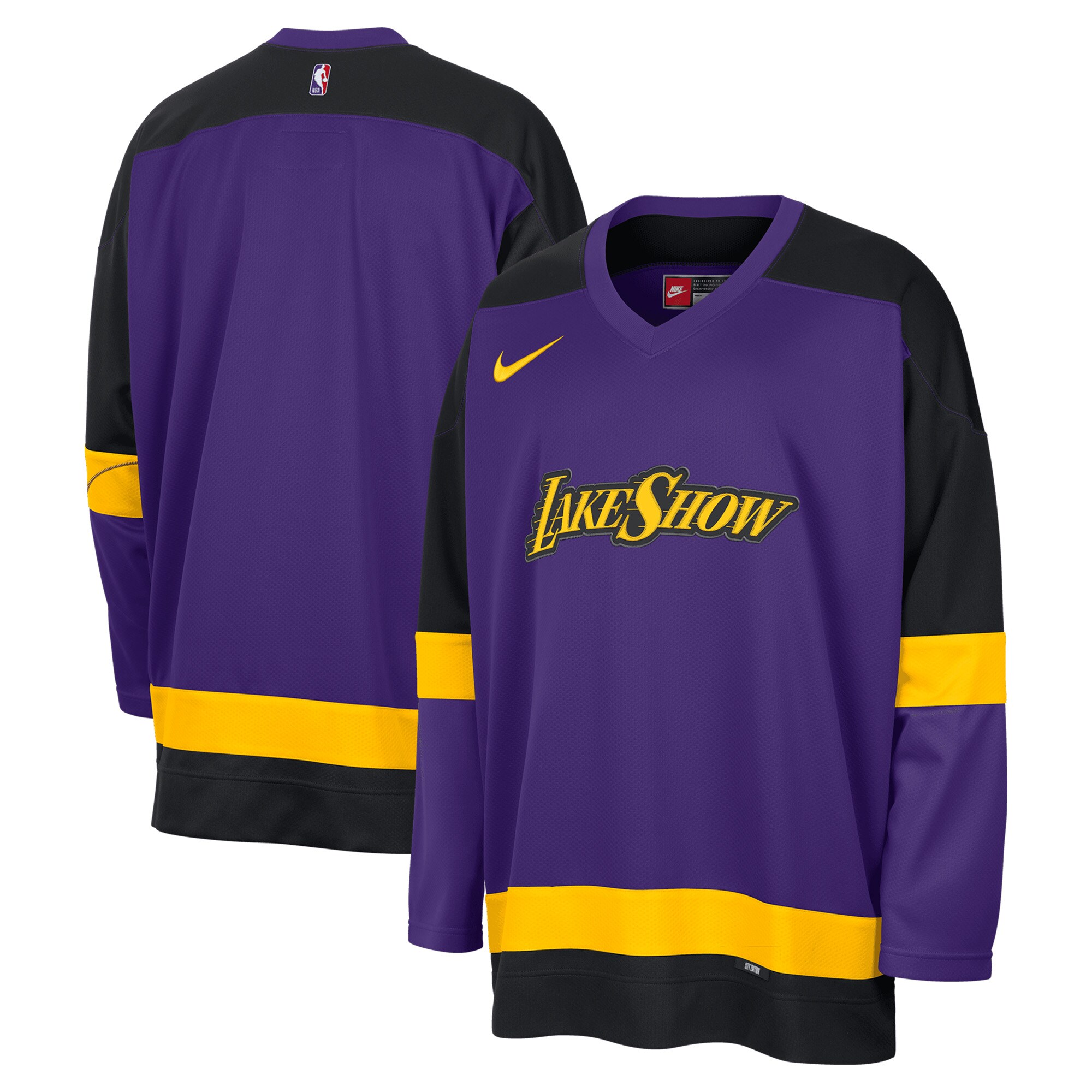 Los Angeles Lakers City Edition Hockey Basketball Jersey - Mens - JS139 
