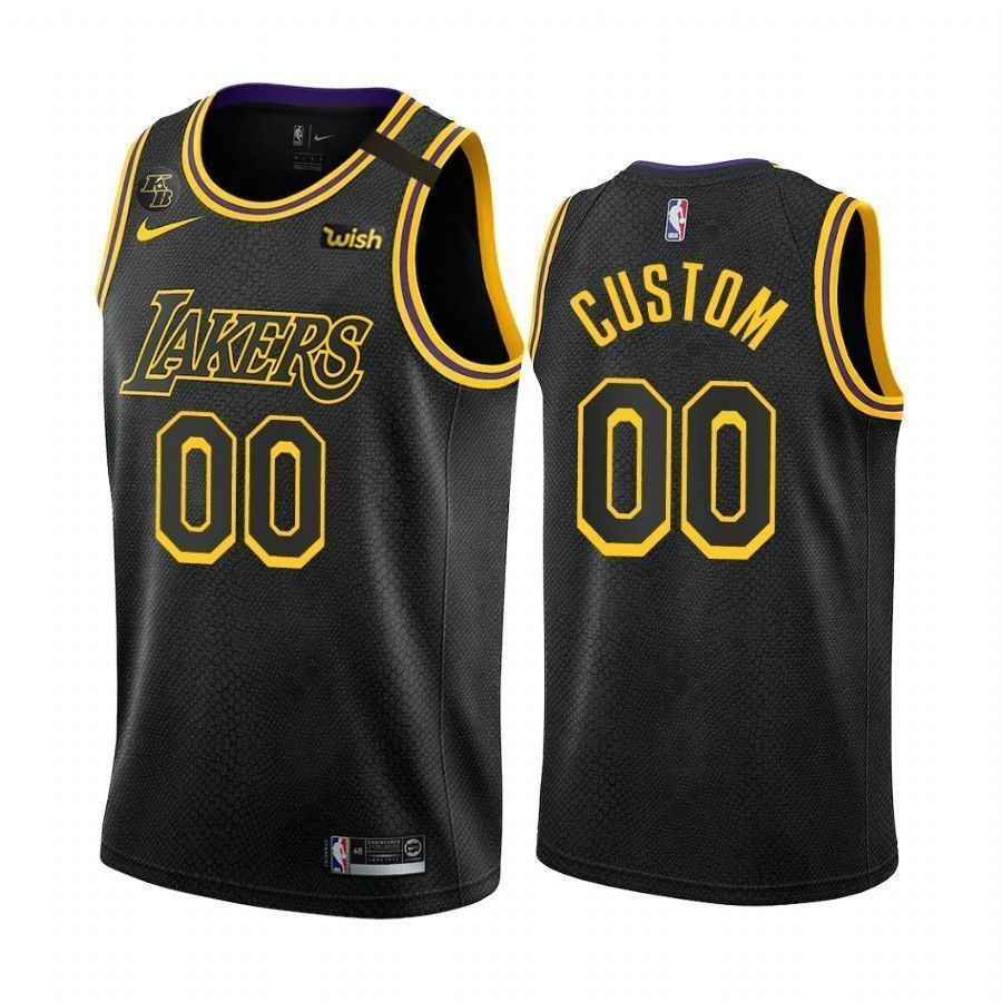 Los Angeles Lakers Custom 00 Black Mamba Inspired City Basketball Jersey - JS514 