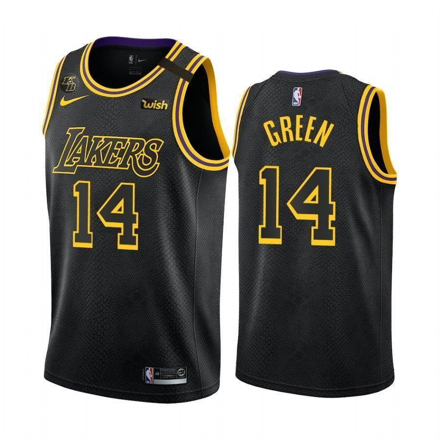 Los Angeles Lakers Danny Green 14 Black Mamba Inspired City Basketball Jersey - JS502 