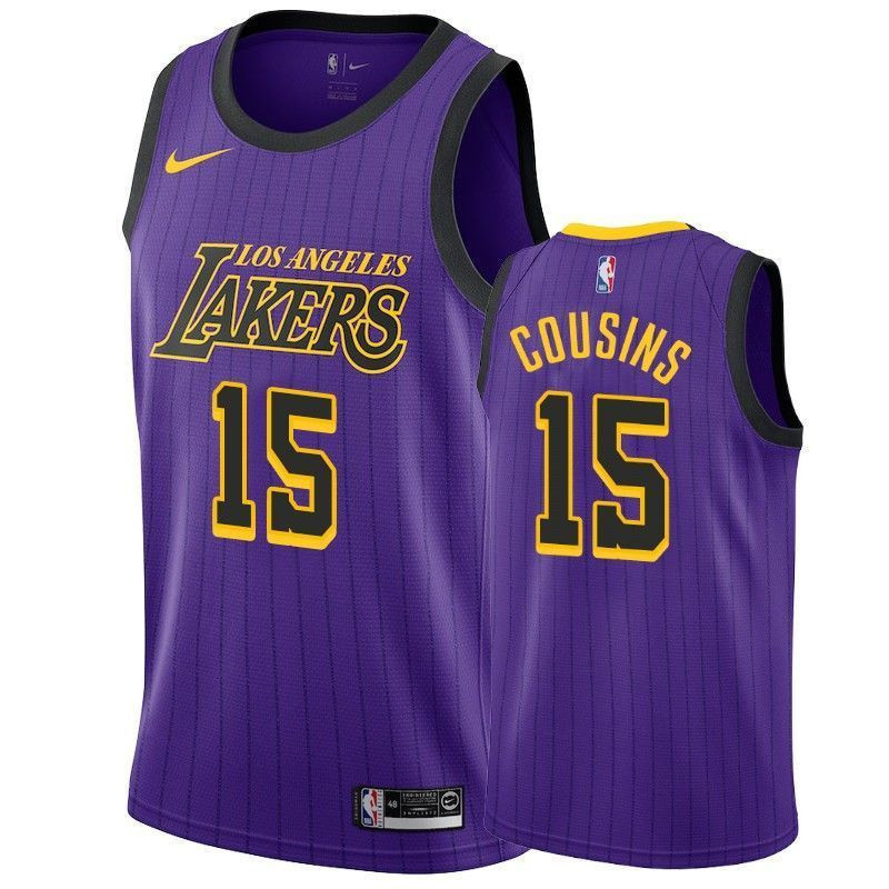 Los Angeles Lakers Demarcus Cousins 15 City Men's Basketball Jersey - JS432 