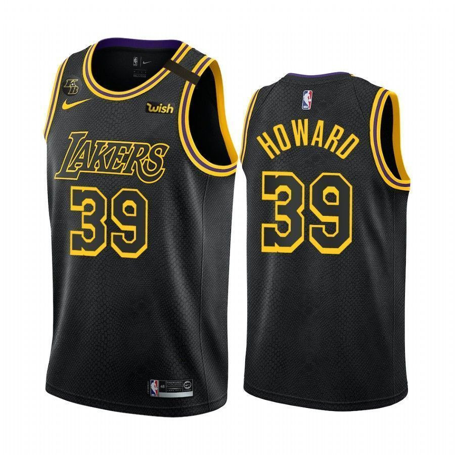 Los Angeles Lakers Dwight Howard 39 Black Mamba Inspired City Basketball Jersey - JS137 