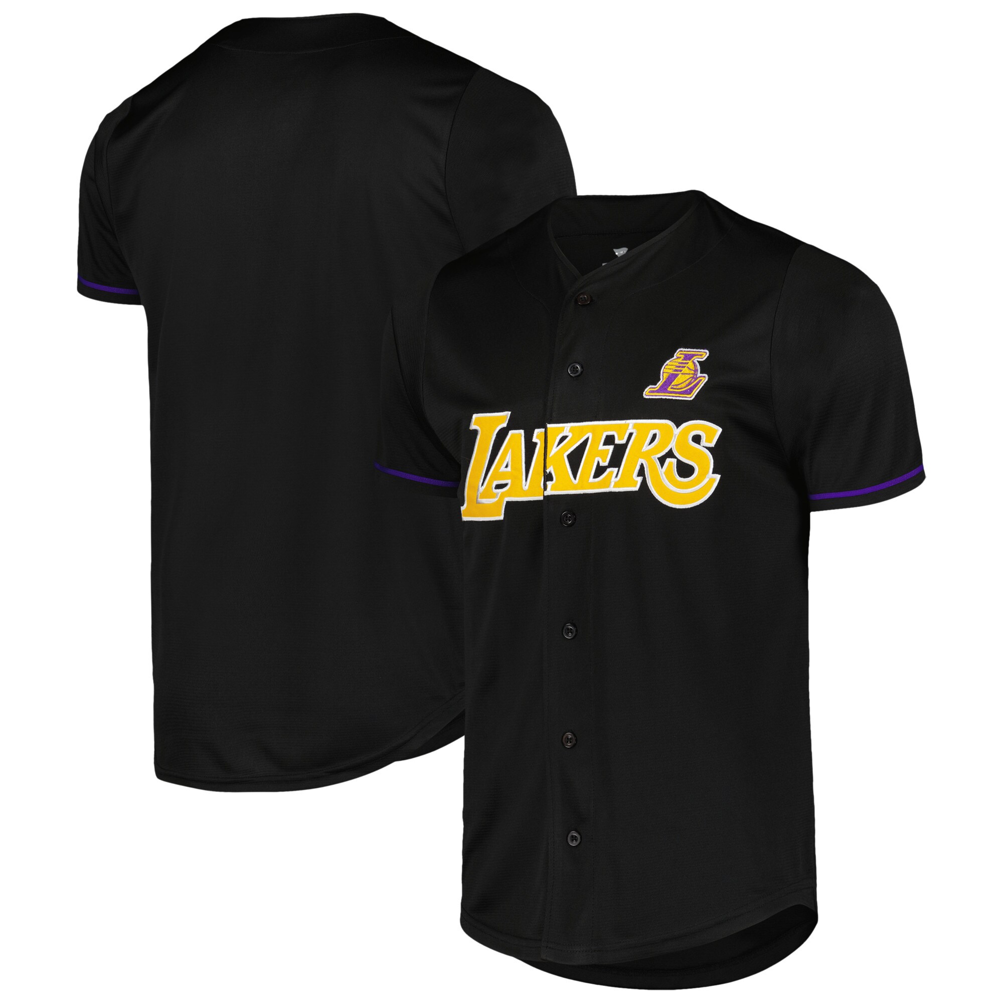 Los Angeles Lakers Fanatics Pop Baseball Basketball Jersey - Black