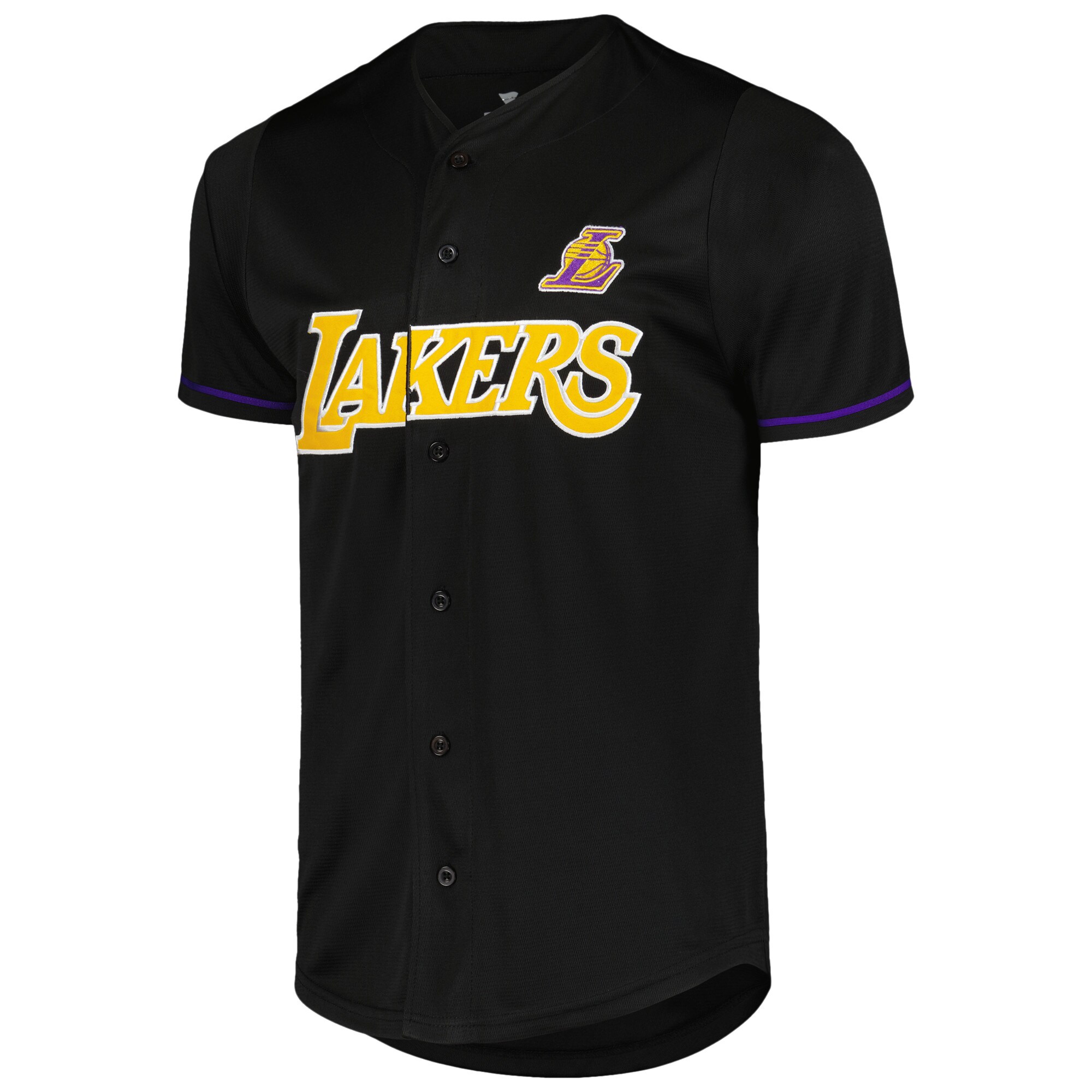 Alternative view of Los Angeles Lakers Fanatics Pop Baseball Basketball Jersey - Black